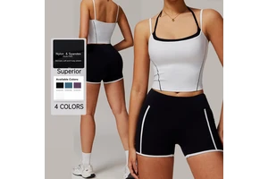 Unique Tank Top Sleeveless Built in Chest Pad Removed Straps West Women Sports Outdoor Soft Gym Fitness Yoga Bras