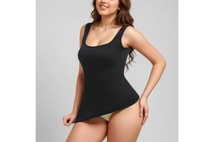 Women's Large Size Seamless Non-marking Body Shaping Square Neck Pressurized Sexy Waist Base High elasticity Yoga tank top LOGO