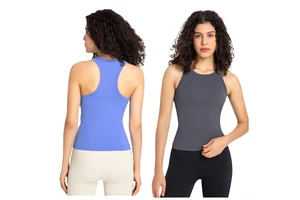 Customize logo Yoga Top Fitness Sport Top Women Naked Quick Dry Sports Bra I-shape Tank Top