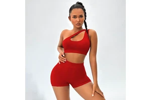 Athletic Womens Crop Top with Shorts Set Comfortable Gym Outfit Breathable Yoga Wear for Fitness Training and Running