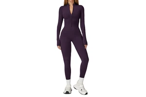 Hot Sale Winter Plush One-piece Yoga Suit With Long Sleeves for Warmth, Wearing Fitness and Sports Bodysuit