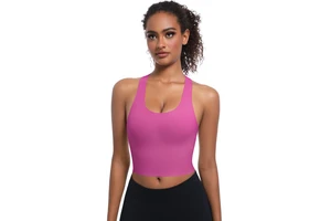 Women's Seamless Double-Layer Anti-Permeable Fitness Sports Tank Top Sweat-Absorbing Breathable Yoga Back Summer Spandex/Nylon