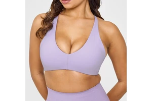 Wholesale V Neck Yoga Sport Bra Top Fitness High Quality Women Activewear Running Workout Crossover Sports Bra