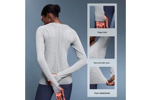 Apparel's New Seamless 100% Nylon Yoga Top Long-sleeved Tight-Fitting Women's Sports Running Comfortable Breathable