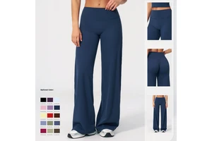 Women High Waist Flare Leggings Yoga Pants Breathable Athletic Workout Gym Casual Sports Wide Leg Leggings Sports Loose Pants