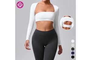 Women Slim Fit Tight Tees Workout Fitness Yoga Wear Running Sports Fitness Long Sleeve T-shirt Yoga Tops