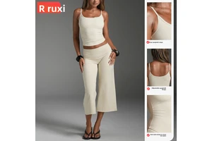 Cross-border Polyamide Suspender Yoga Vest Pleated Design Running Sports Vest Quick-Drying Adjustable Shaping Loose-Fit Top