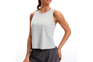 Custom Sleeveless Crew Neck Vest Design Quick Drying Short Loose Sports Fitness Sports Yoga Women's Tank Top