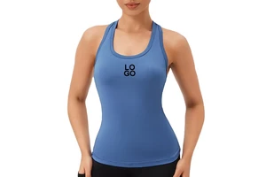 High Quality Women's Sleeveless Sports Vest Breathable Quick Drying Fitness Tops for Yoga & Running Lightweight with Front Logo