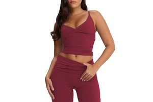Women's Hot Selling Stretchy Four-Way Stretch Breathable Slimming Yoga Top Sexy Deep V Neck Tank Top for Fitness Sportswear