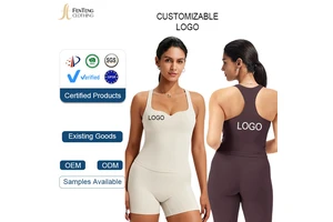 Under Lulu Custom Women's Breathable Brushed Spandex/Nylon Tank Top Yoga Vest with Push-Up Chest Support for Running Fitness