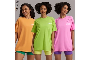 2024 Spring and Summer Women's Super Cloud Breathable Short Sleeves Yoga Tops Round Neck Oversized Workout Fitness T-shirts