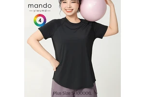 Wholesale Lightweight Polyester Spandex Plus Size Women's T-shirts Loose Short-sleeve Mesh Breathable T-shirt Top