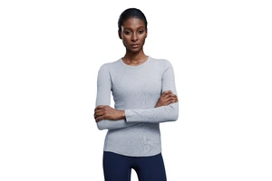 Women's Modal Fabric Soft Fitness Athletic Wear Round Neck Slim Fit Women Sports Long Sleeved Yoga Top T-Shirt