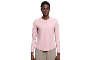 Round-neck Breathable Yoga Wear T-shirt Lightweight Sweat-wicking Fitness Top Casual Versatile Sports Long-sleeved Women's Wear
