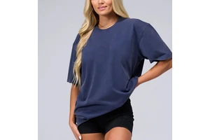 Hot Selling 4-way Stretch Soft 100% Cotton Oversized Short Sleeve t Shirt for Women Fashionable