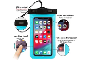 Wholesale Pvc Floating Waterproof Phone Bag Phone Pouch case with Arm Band for Outdoor Sports