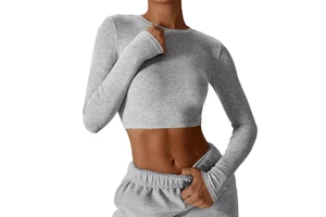 MOTE-MH181 Casual Sports Yoga Wear Women Quick-drying Slimming Thin Solid Color Long-sleeved T-shirts Lady Fitness Yoga Tops