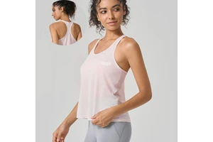 Aoyema Custom Logo Elegant Casual Loose Style Ladies COOL Fabric Fitness Workout Tops Quick Dry Fitted Gym Sports Yoga Top