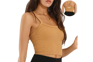 Aoyema Custom Direct Factory Sales Quick-Drying Breathable Nylon Sexy Vest Thin Straps Yoga Running Fitness Ribbed Sportswear