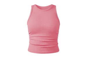 Wholesale OQQ Women's Daily Basic Seamless Vest Round Neck Sleeveless Tight Yoga Clothes in Plus Size