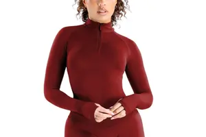 Women's Breathable Quick Dry Nylon Spandex Long Sleeve Coat Tight Half-Zipper Seamless Gym Fitness Sports Yoga Top