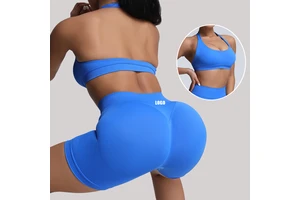 Gym Ropa Deportiva Mujer Scrunch Shorts Leggings And Sports Bra Workout Sets For Women
