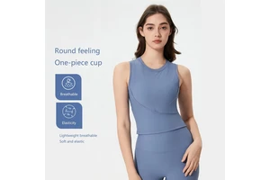 New Soft High Elastic Yoga Vest With Cup Thread Collects Shockproof Running Fitness Underwear for Women