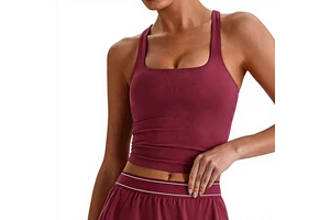 Europe America Cross-Border Brushed High Support Crisscross Straps Spandex/Nylon Yoga Vest Quick-Drying Women's Sports Bra