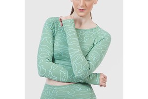 Women's Elegant Slimming Mesh Yoga Top with Built-In Bra Spandex Fitness for Spring and Summer Front Logo Yoga Tops for Woman