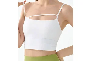 Women's Seamless Sports Tank Top U Back Yoga Vest Spaghetti Strap Fitness Active Workout Tops Sleeveless Gym Shirts