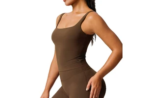 European American New Quick-drying Solid Yoga Outdoor Running Fitness Women's Regular Spandex/Nylon Breathable Top