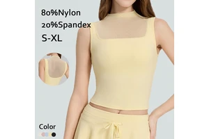 Core-Spun Cotton-Feel Polyester Four-Way Stretch Recovery Interlock Knit 250 GSM for Tennis and Golf Wear