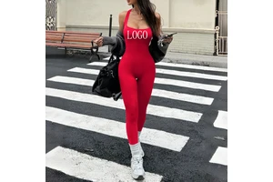OEM/ODM Breathable Seamless Custom Women's Summer Casual Workout Ribbed Square Neck One Piece Tank Top Yoga