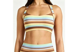 Custom High Support Workout Activewear Women Yoga Bra High Elasticity Contrasting Colors Pilates Leisurewear Manufacture
