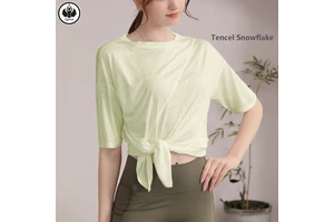 QUMOR High End Plus Size Breathable Front Split Running Fitness Top Tee Yoga Clothes Short-sleeved Loose Sports T-shirt