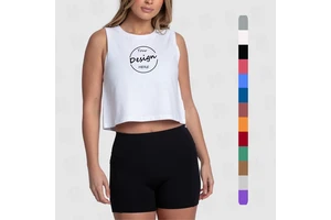 Custom Women Gym Clothing Sports Fitness Tank Top Vest Workout Running Sportswear Cropped Tops Round Neck Sports Vest