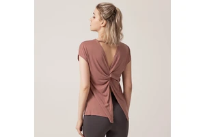 Monel Fabric Workout Training Compression Loose Fitness Top Gym Women Yoga Sport Short Sleeve T Shirt Smock