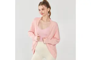 Women High Elastic Sun Protection Yoga Coat Thumb Hole Yoga Wear Stretchy Fitness Coat