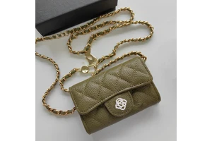 Hot Sale Mini Crossbody Phone Bag Caviar Leather Chain Coin Purse Luxury Wallet with Box