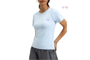 OEM Breathable Quick Dry Training T Shirt Custom Logo Slim Fit Yoga T-shirt Woman Blank Running T-shirt