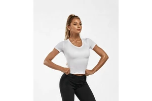New Fashion Women's Plus Size Stretch Casual Fitted Deep V Neck Button T-Shirt Short Sleeve Street Wear Anti-Wrinkle Breathable