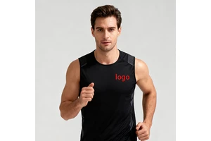 Custom Logo Gym Running Moisture-Wicking Sports Yoga Tank Top High Quality Fitness Wear Crew Neck Tank Tops