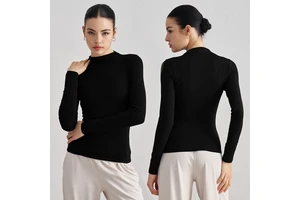 YMR-ADCX42012 Women's Yoga Long Sleeve Fitness Apparel Breathable and Lightweight Round Neck Running Clothes Wholesale
