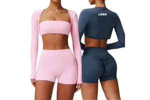 Custom Women's Outdoor Running Sports Fitness Quick-Drying Long Sleeves Yoga Clothing Sanding Shawl Waistcoat T-Shirt Yoga Top
