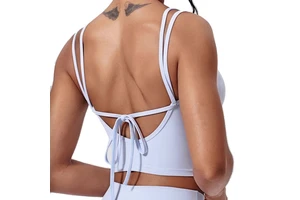 Women Girls Quick-Dry Stretchy Four-Way Stretch Breathable Solid Yoga Top Double Straps Tank Top for Fitness Sportswear
