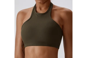CustomHanging Neck and Beautiful Back Yoga Vest Running Tight Fitness Yoga Suit Threaded Quick Drying Sports tank Top Sports Bra