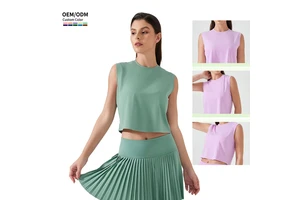 Lightweight Classic Short, Loose Breathable Sports Vest Fitness Yoga Wear Workout Crop Top Loose Gym Shirts Women Yoga Tank Top