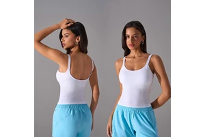 Wayfarer Active Netherlands: Longline Sports Bra Built on Recycled Polyester/Spandex Seamless Tubular Knit