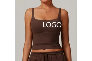 Customized Logo Tight Yoga Vest Quick-Drying Fitness Wear Breathable Versatile Outdoor Running Sports Underwear Beautiful Back